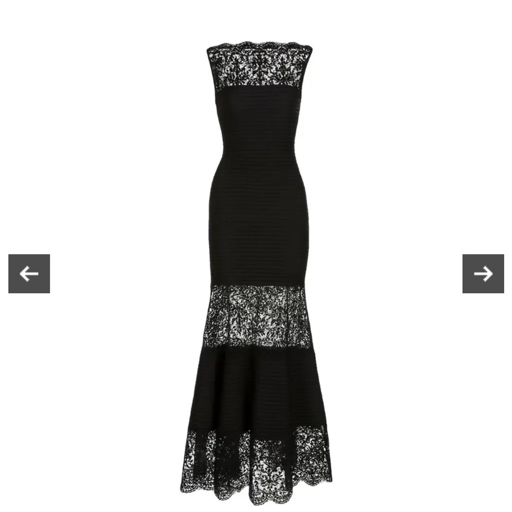 Tadashi Shoji Black Lace Gown